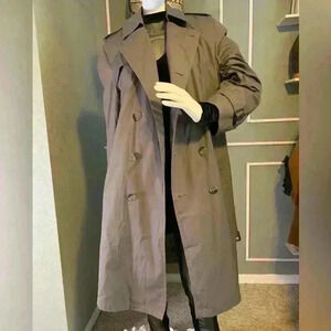 Botany 500 Trench Coat Mens Size 38 Tan Overcoat Made In USA